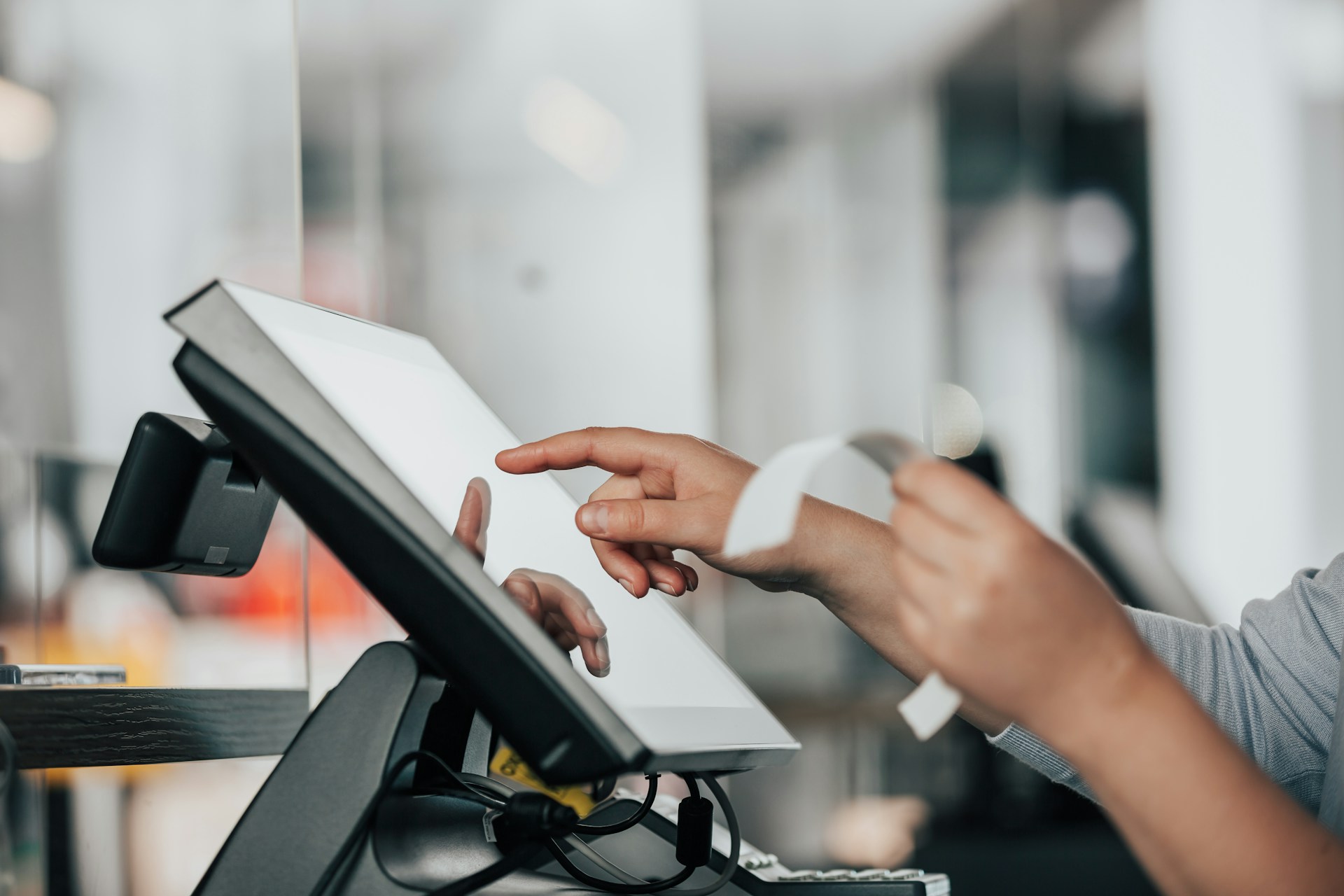 Kassensystem mit Tablet, Kartenterminal und Belegdrucker